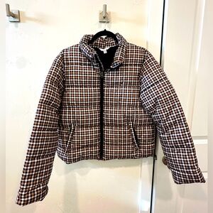 Puffy gingham jacket 🤎